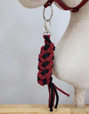 Hobby Horse Rope Lead - Black and Burgundy
