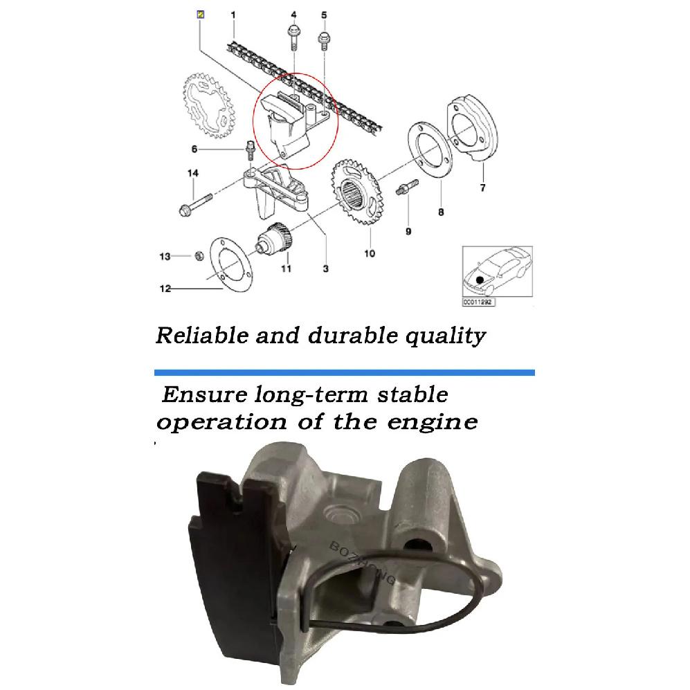 11311738700 timing chain tensioner M54 engine car is suitable for  E36 E46 E39 E60 E34 E83 E53 timing chain top tensioner.