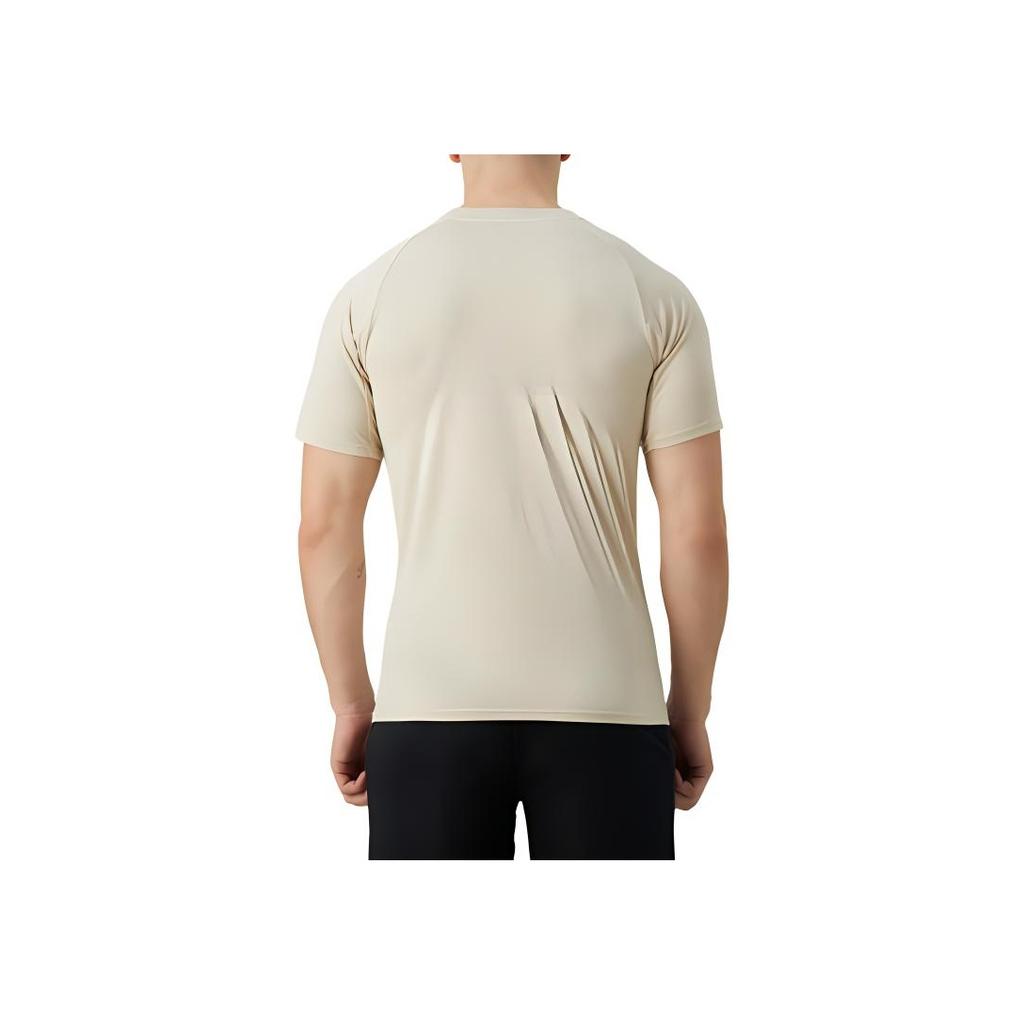 Puma Mcfc Prematch Color Block Casual Ribbed Crew Neck Short Sleeve T-Shirt Men Tops Beige 774370-03