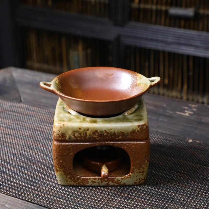 Ceramic Incense Burner Vaporizer Candle Holders Sandalwood Essential Oil Awakening Tea Roasting Tea Stove Burners Home Fragrance
