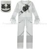 Costume di Halloween Cosplay Bambini DJ Marshmello con Ragazzi Ragazze 842 Tuta Festa di Carnevale Body Sillabe Elettriche