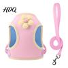 Breathable Mesh Puppy Vest Small Dog Harness and 59" Leash Set with No Pull Training 3D Flower Decor Adjustable Pet for Dogs Cats Outdoor