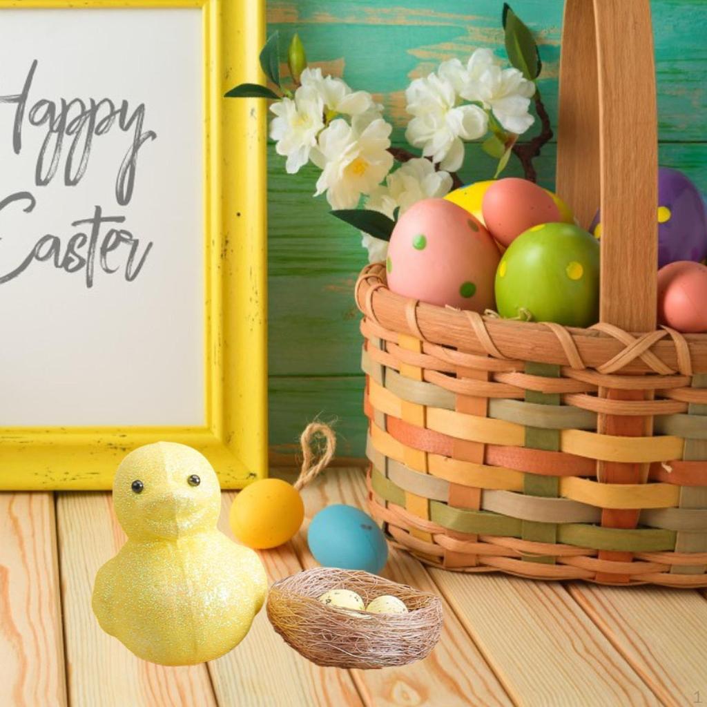 Artificial Duck and Bird Nest Egg DIY Craft Desktop Ornament Multifunctional for Children