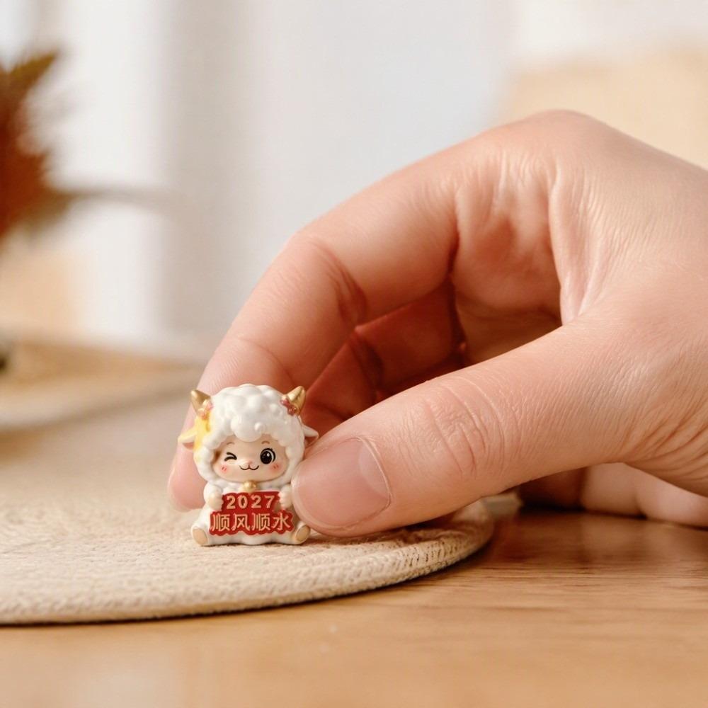 Resin Year of The Goat Ornament Cute Design Mascot Ornament Zodiac Figurines Spring Festival
