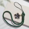 Vintage Artistic Phone Wrist Strap Charm Keychain Elegant Handwoven Flower Lanyard Anti-Drop Girl Woman Bracelet