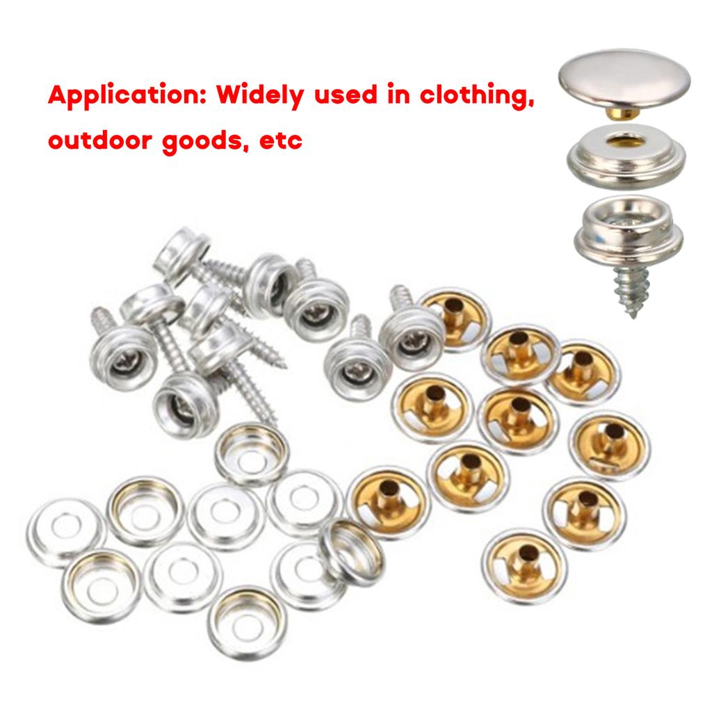 10/25pcs Snap Fastener Kit Tent Marine Boat Furniture Canvas Cover Tools Stainless Sockets Button Car Canopy Accessories