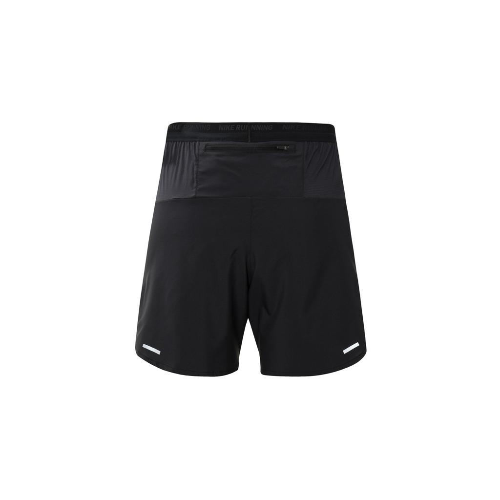 Nike Solid Color Print Logo Drawstring Straight Leg Shorts Men Bottoms Black DX6147-010