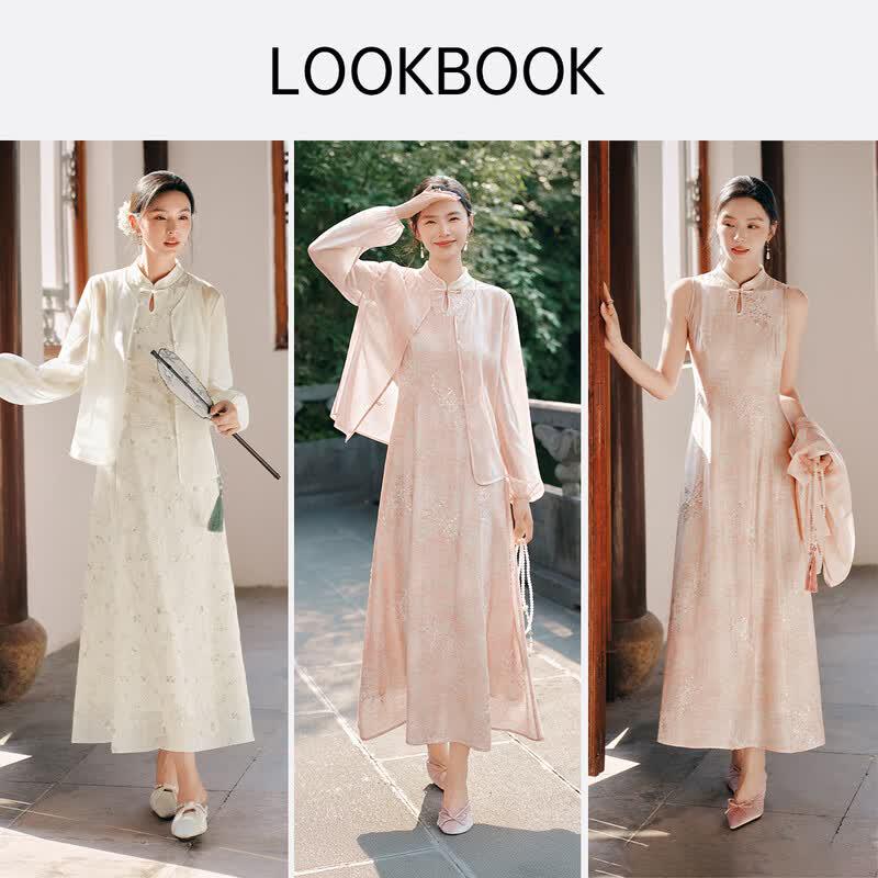 New Chinese Style Embroidered Two-Piece Dress Set