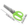 ETUCYNG 13.5x6.3cm Five-Layer Kitchen Vegetable Cutter, Stainless Steel Kitchen Scissors, Food Scissors, Household Vegetable Scissors with Comfort Gri