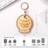 Newcomer 1.38 Exclusive: Cartoon Fried Egg Toast Card Holder, Mini Teardrop & Round Shape