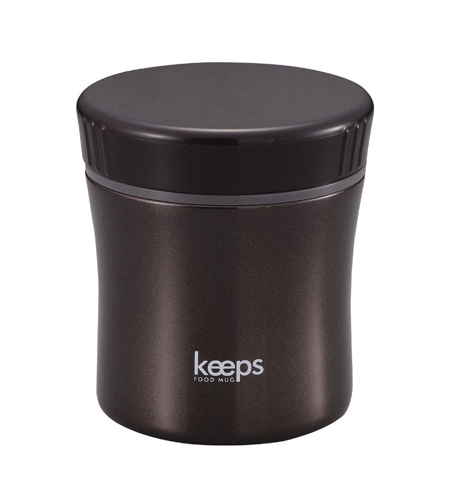 PEARL KINZOKU Soup Jar 400ml Black Thermal Insulated Food Mug Keeps HB-272