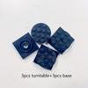 6Pcs/3Sets MOC Scene Building Blocks Compatible Small Particles 4X4 Round Plate Building Blocks Turntable