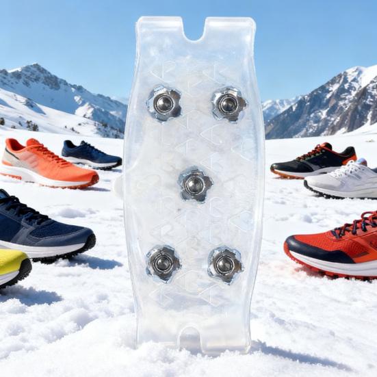 1 pora ledkabių su 5 dygiais vyrams ir moterims, žiemai, lauko vaikščiojimui, ledo ir sniego sukibimo griebtuvai, neslystantys batų dygiai