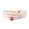 Xinjiang Hetian Mutton Fat White Jade Three-Circle Bead Bracelet Necklace