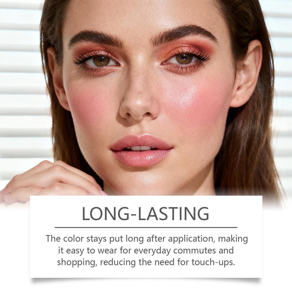 Zephoco Soft Matte Blush Stick, Magenta Pink: Gentle, Moisturizing, Long-Lasting, Lightweight, and Portable Makeup.