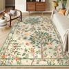 Green Living Room Carpet Forest Tree Carpets Yellow Leaves Thanksgiving Rug Home Decoration Rugs for Bedroom Bedside Floor Mat