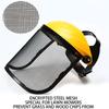 New 1PCS Garden Grass Trimmer Safety Helmet Hat With Full Face Mesh Splash Proof Face Screen Safety Protective Mask