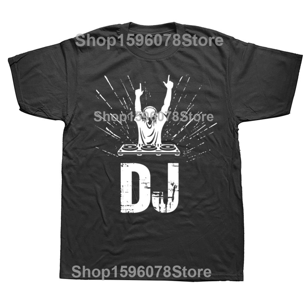 DJ Enthusiast Tee Music At Heart T-shirt Cotton Oversized Men Tshirt Summer Unisex Tees Fashion Streetwear Hip Hop T Shirt