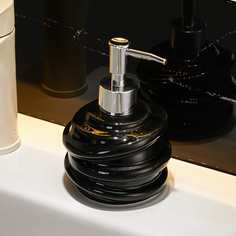 Ceramic Bottle Soap Dispenser Hotel Toilet Hand Wash Liquid Press Bottles Body Wash Shampoo Dispensing Shampoo Bath Gel Bottle