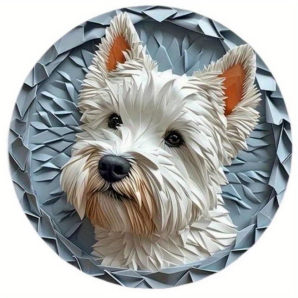 1 szt. 2d płaski okrągły drewniany znak- 20 cm sypialnia sztuczna rzeźba lodowa dekoracja okna wieniec znak dekoracja prezent Shih Tzu motyw dekoracja