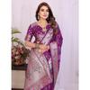 Sari Bandhej Khadi Imprimé en Soie Dola Douce et Légère, Sélectionné à la Main – une Fusion Parfaite de Tradition et d'Élégance Vibrante