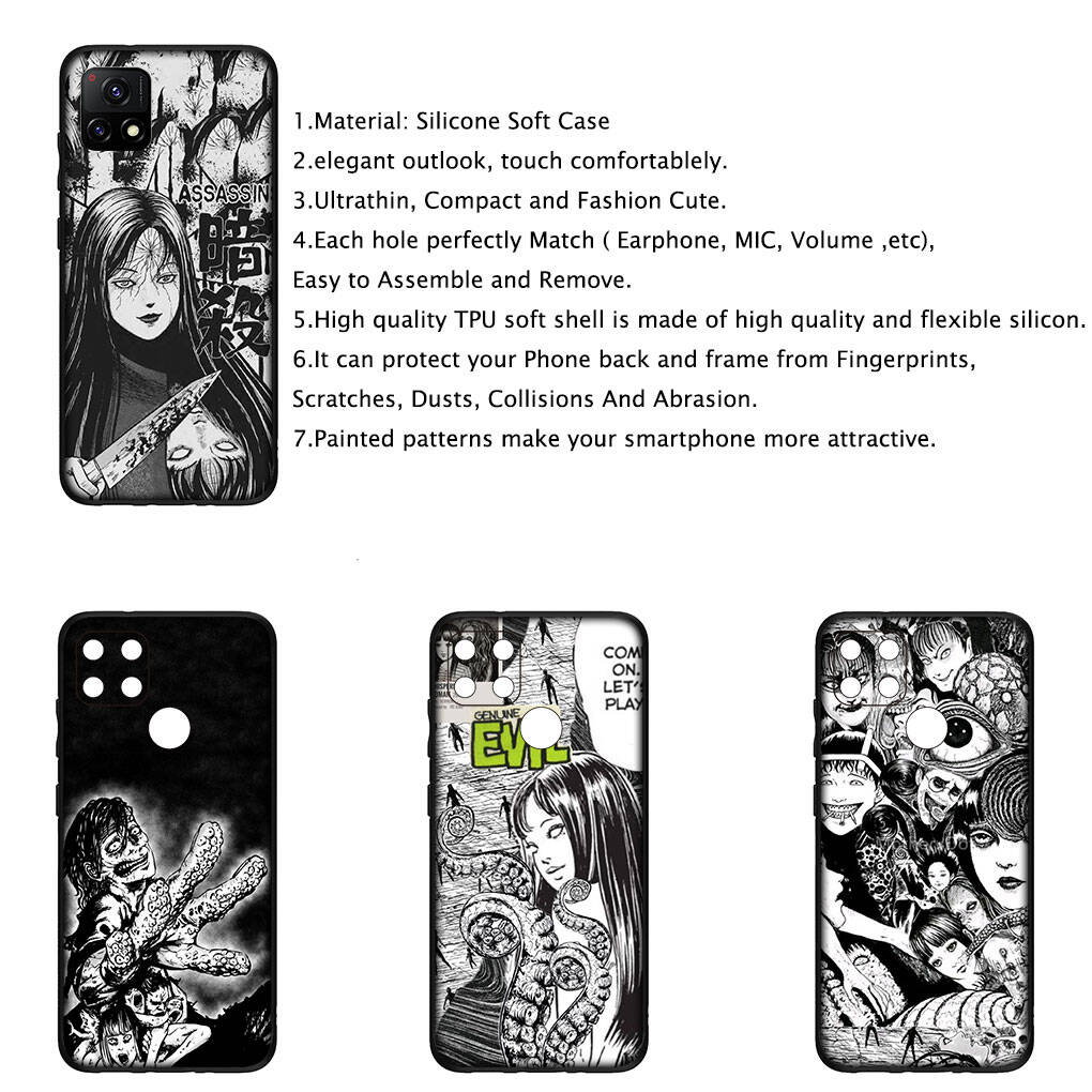 Cover for iPhone 17 16 15 Xiaomi Poco Redmi Note 14 13 12 8 Pro Max Samsung Galaxy S25 S24 S23 OPPO Huawei Tomie Junji Ito Collection Anime Phone Case