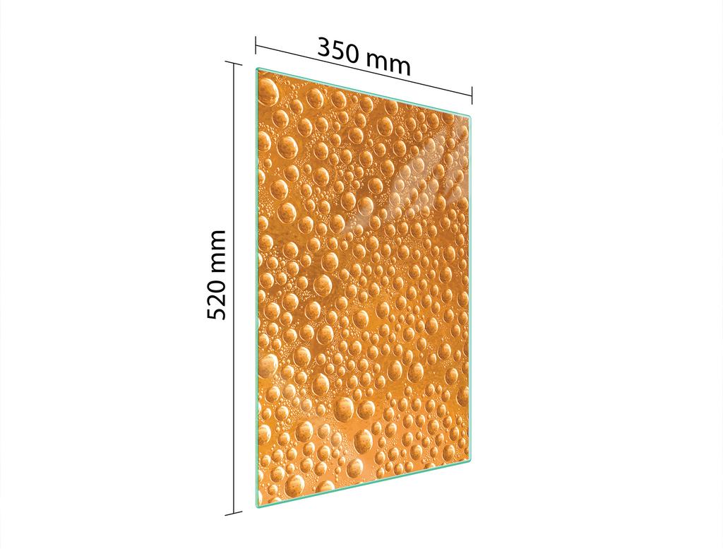 GLAS-SCHNEIDEBRETT 35x52 TROPFEN