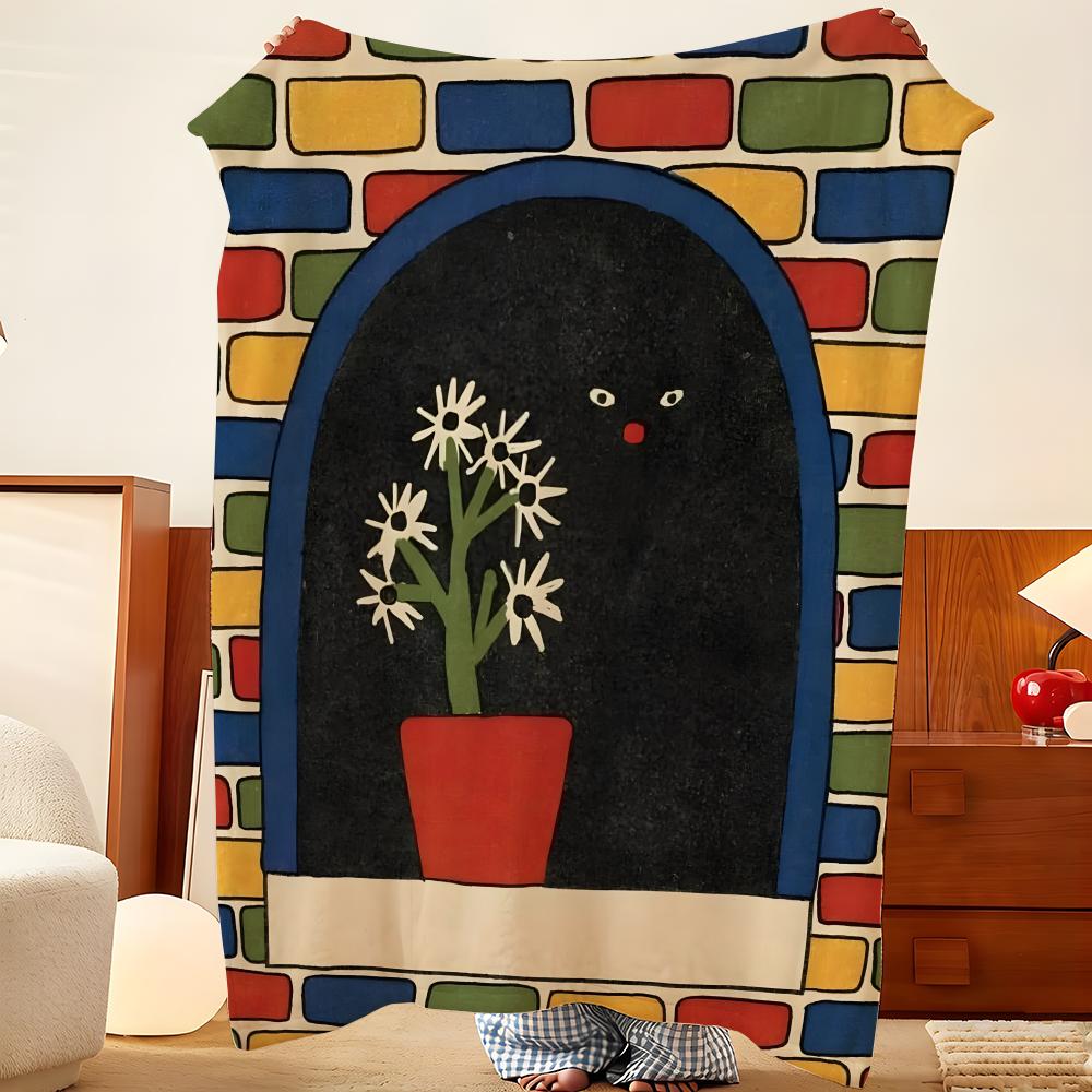 Artist R-Raysa F-Fontana Throw Flannel Throw Blanket, Lightweight Cozy, Durable Washable Cute Cool