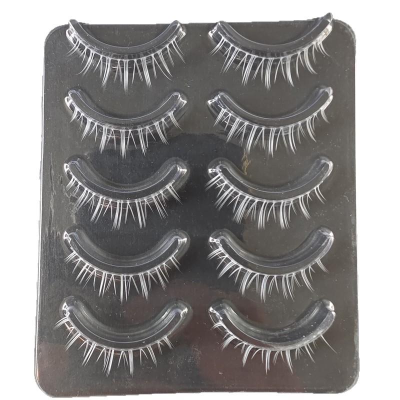 Weiße Cosplay Farbige Untere Falsche Wimpern, "Sky: "Kinder des Lichts" Anime-Charakter, 5 Paar für Bühnenauftritt.