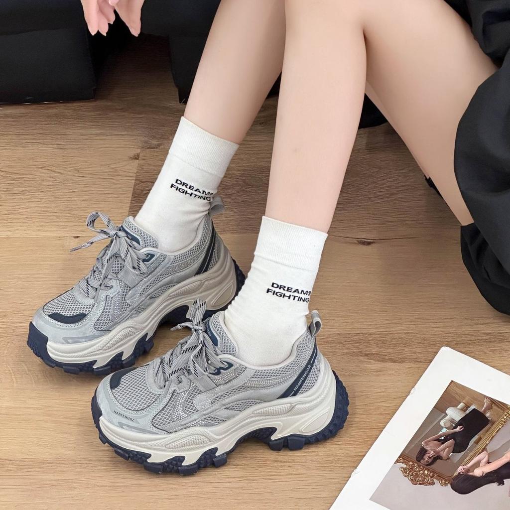 Summer 2025 new couple dad shoes platform Internet celebrity versatile casual trend comfortable breathable sports men's shoes