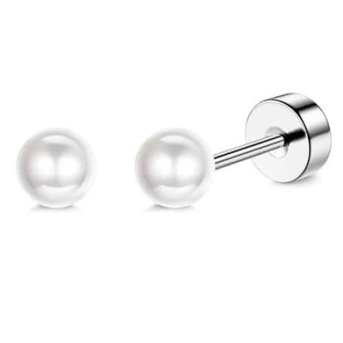 

Bobisty 1 Pair Flat Back Stud Earrings for Women Men Hypoallergenic Hoop Earrings Stacks Cartilage Helix Piercing Jewelry