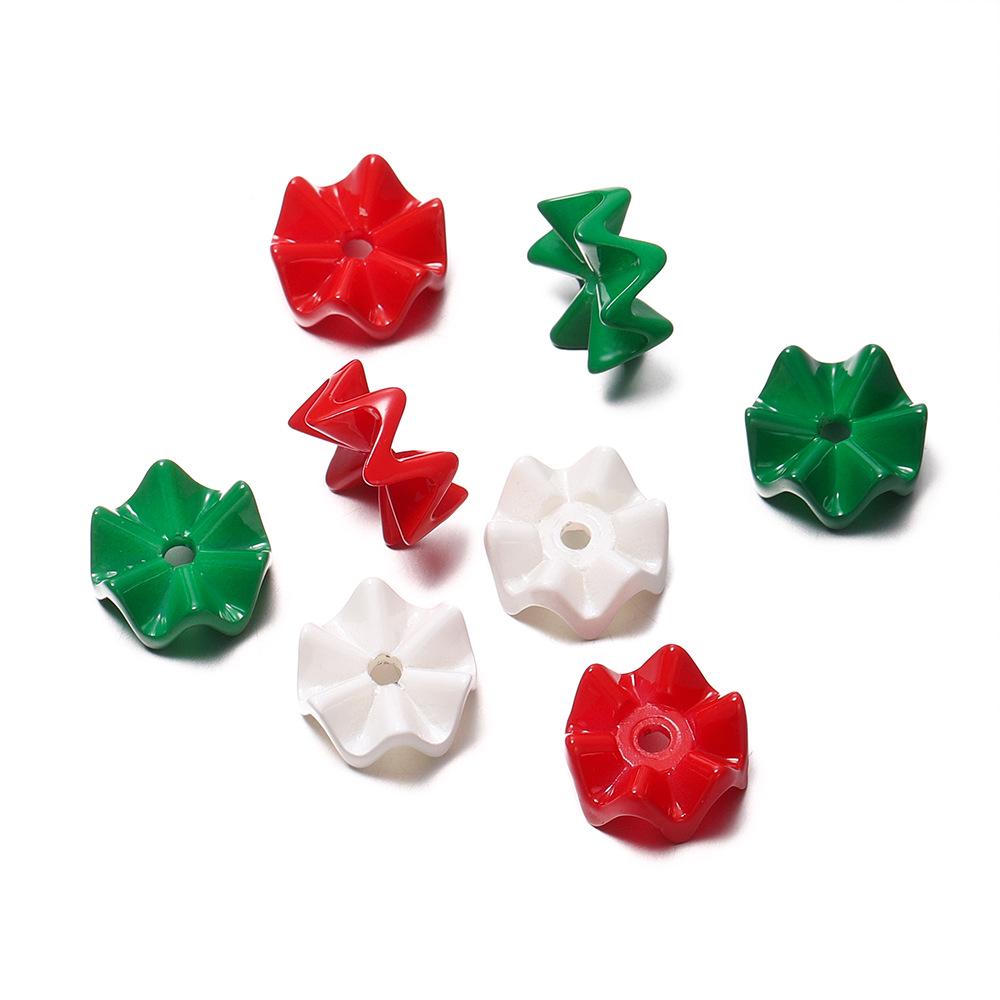 Festliches Acrylperlen-Set: Weihnachtsbaum, Schleife & Schneemann - DIY Cartoon-Accessoires