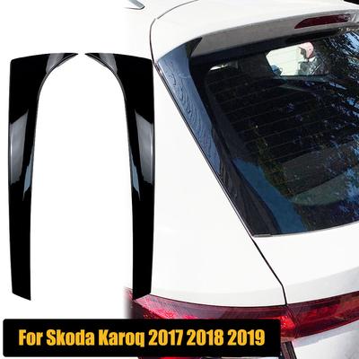 2PCS Rear Window Deflector Spoiler Side Wing Trim Cover Decoration Sticker For Skoda Karoq 2017 2018 Car