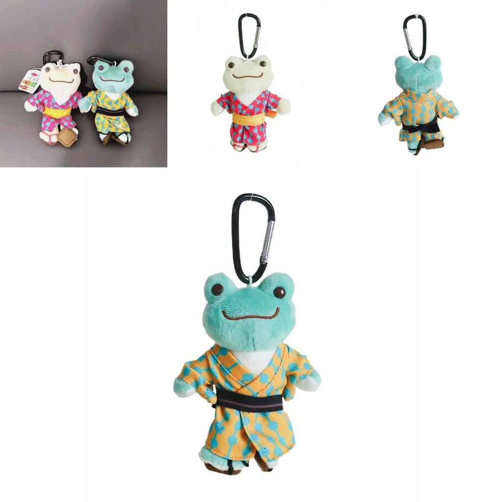 Cute Kimono Smiling Big Eyes Frog Plush Toy Keychain Pendant For Bag Charm And Gift
