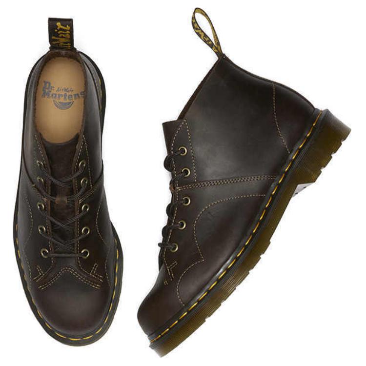 Dr. Martens Originals Leather Versatile Comfortable Simple Short Boots Unisex Boots Dark-Brown 40578200