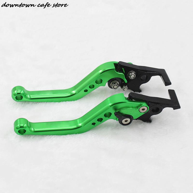 

Motorcycle Accessories Modified Parts Folding Clutch Lever Adjustable Drum Brake Handlebar Modified Horn Adjustable Hand Lever зелёный