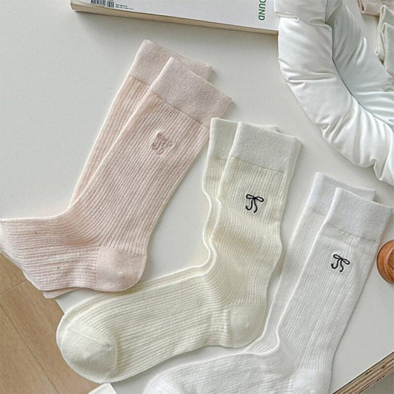 

Nerdalbe Women s Summer Socks 2-Piece Sheer Mesh Knot white