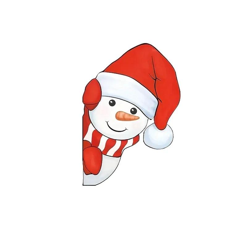 LYKX Christmas Santa Claus Reindeer Car Stickers Waterproof Auto Rear Windshield Window Body Vinyl Decals Decoration Accessories