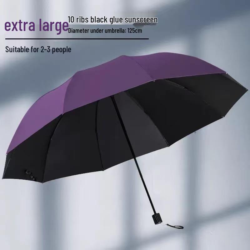 Velký skládací deštník pro tři osoby, odolný proti dešti a slunci, s potiskem loga na zakázku