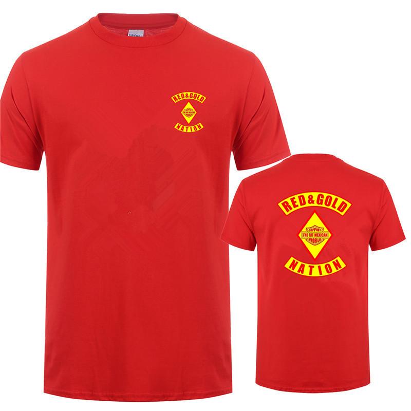 Red And Gold Nation Bandidos T Shirt Unisex Summer Short Sleeve Cool Streetwear Tops Cotton Oversized Tshirt Dz188