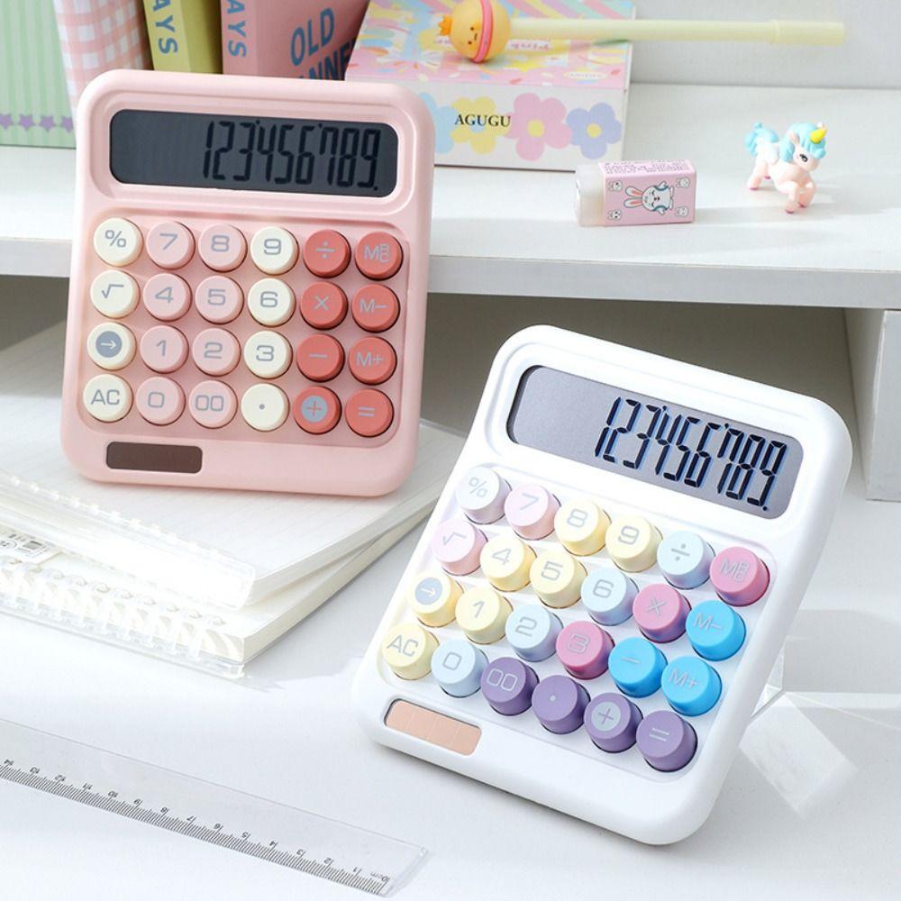 High Sensitivity Button 12 Digit Calculator Candy Colored Calculator  Student Stationery