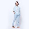 [Sunday Lounge] Unisex Lilac Blue Check Loungewear Short Set SJMBB701-LB [Shipped from Korea] 100% Authentic