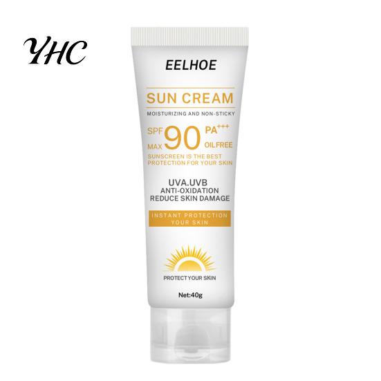 Face Cream 40g Sun Safe Lightweight Plant Extracts Waterproof Moisture Repair UV Sunscreen for Women Oil Control 40g