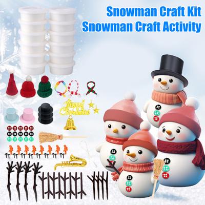 Build A Snowman Kit Air Dry Clay Snowman Christmas Crafts for Kids Ages 4-12 Fun Modeling Clay Snowman DIY Kit for Holiday Party Decor
