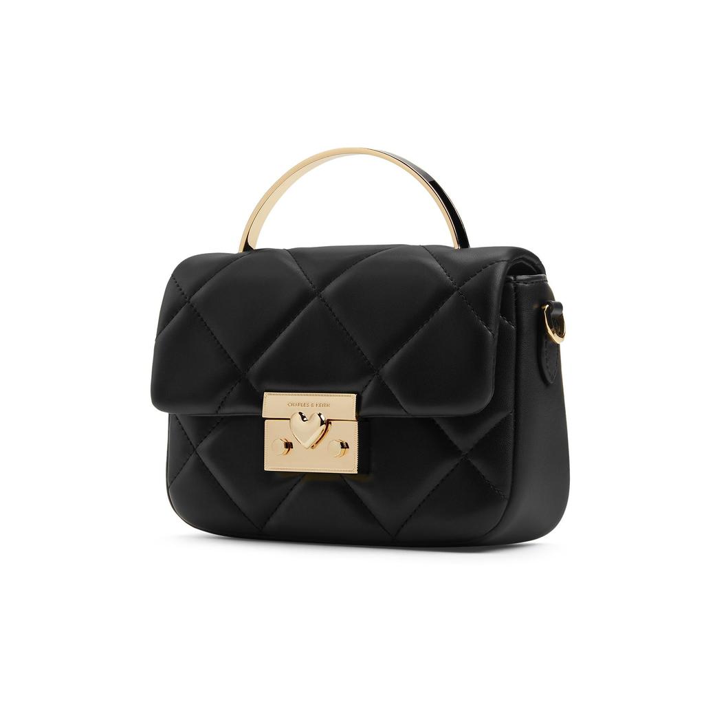 CHARLES&KEITH PU Crossbody Handbag Small Women's Pink/Cream Milk White/Black CK17-50671661