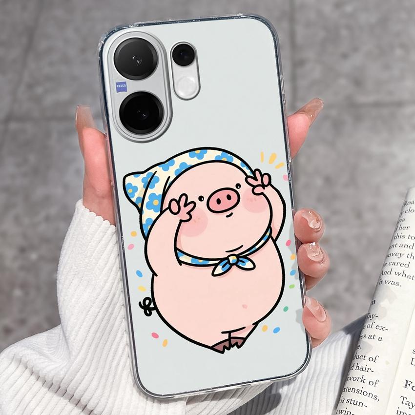 For Vivo V60 V50 V40 Lite V40e V30e V20 Pro SE Phone Case Beautiful Mountain Range Patterns Transparent TPU Anti Slip Soft Back Covers For Vivo Casing