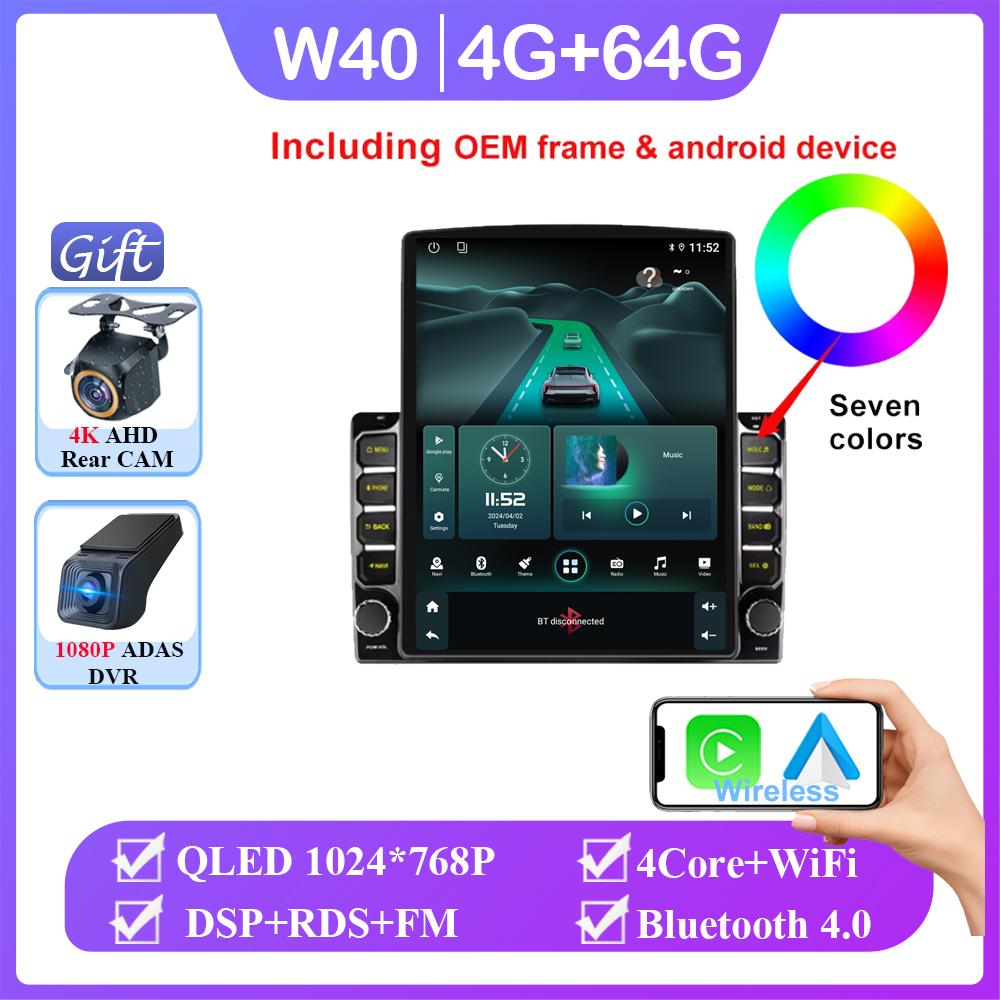 9.7inch Car Carplay For Tesla Style Honda Accord 7 2003-2007 Android 14 Stereo Multimedia Video Player GPS Car Radio Navigation