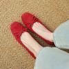 Krazing Pot Suede Fashion Spring Size 42 41 Low Heels Women Round Toe Shoes Ballet Dance Butterfly-knot Shallow Pumps
