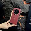 Für Oppo Find X9 X9 Pro X9 Ultra Hülle Roter Kamerarahmen Luxuriöses Strukturiertes Ultimatives Design Leder Schutzhülle
