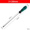2 stk/sett Skrutrekker med gummihåndtak - Totallengde 420 mm/Stanglengde 300 mm*Stangtykkelse 5 mm Kromvanadiumstål - Magnetisk spiss, Ekstra lang - Håndverktøy